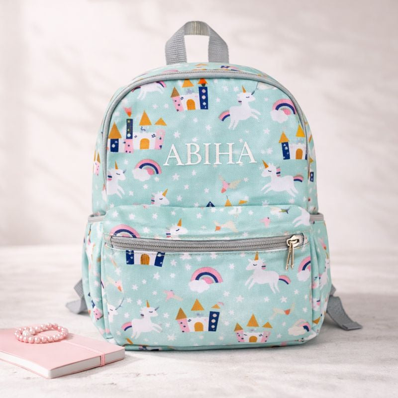 Personalised Childrens Girls Backpack Rucksack Lunchbag