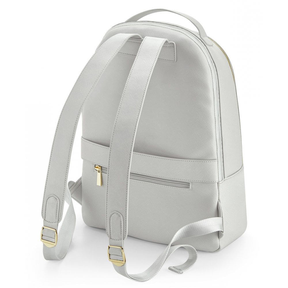 Logo printed saffiano backpack