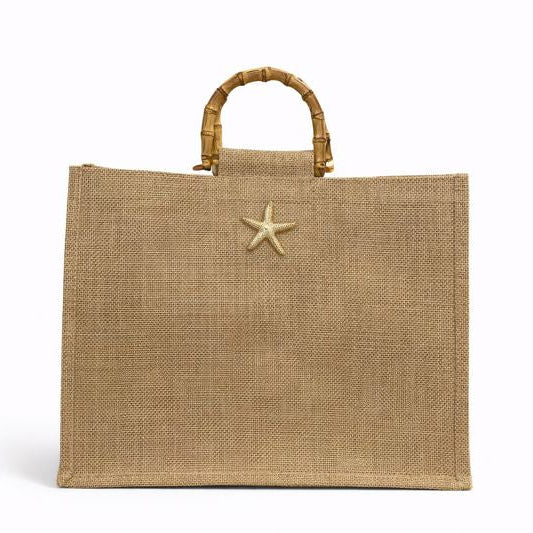 Bamboo Handle Starfish Tote Bag