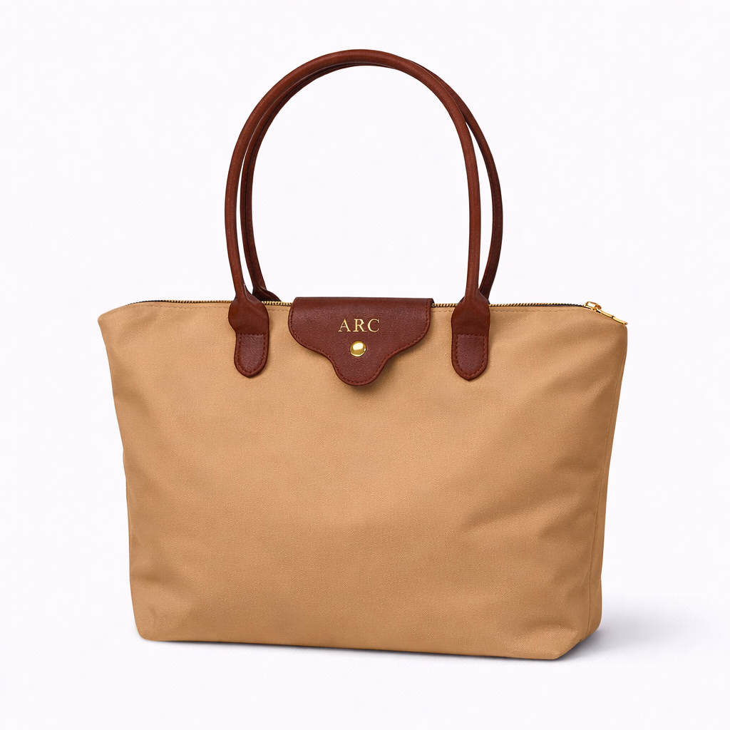 Personalised Nylon Embossed CAMBRIDGE Tote Shoulder Bag