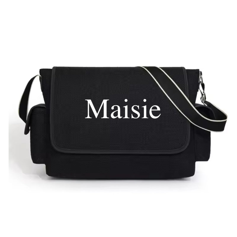 Personalised Canvas Stroller Buggy Nappy Organiser Baby Bag