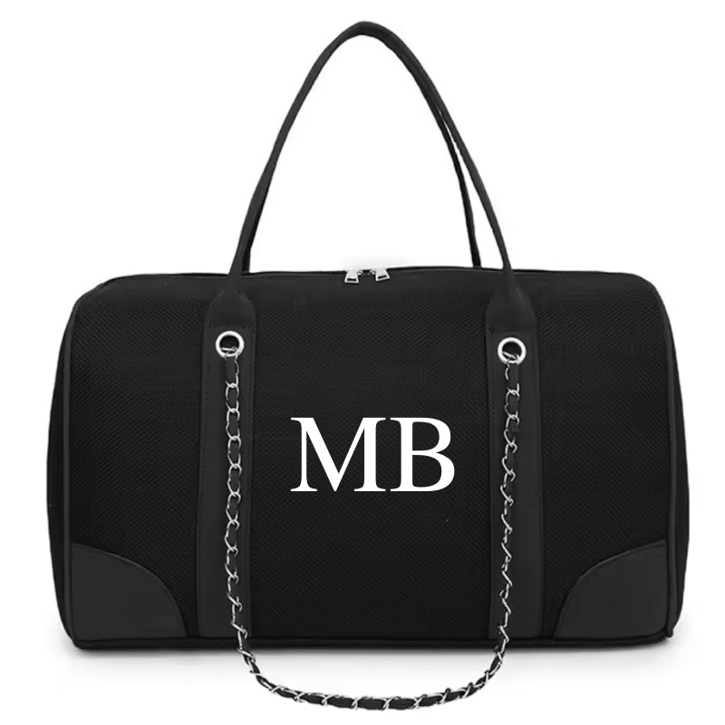 Personalised Large Chain Barrel Duffel Bag