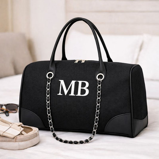 Personalised Large Chain Barrel Duffel Bag