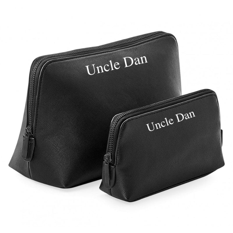 Personalised Saffiano Leather Cosmetic Makeup Toiletry Bag