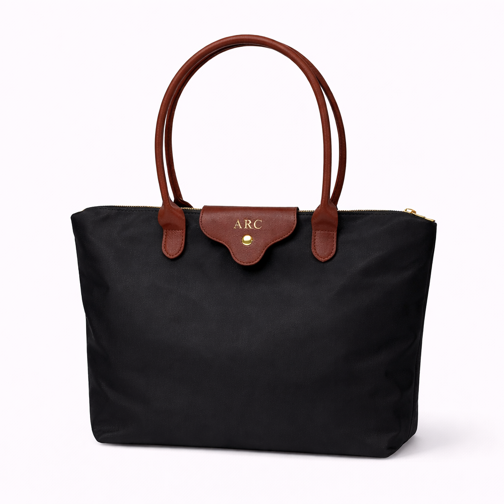 Personalised Nylon Embossed CAMBRIDGE Tote Shoulder Bag