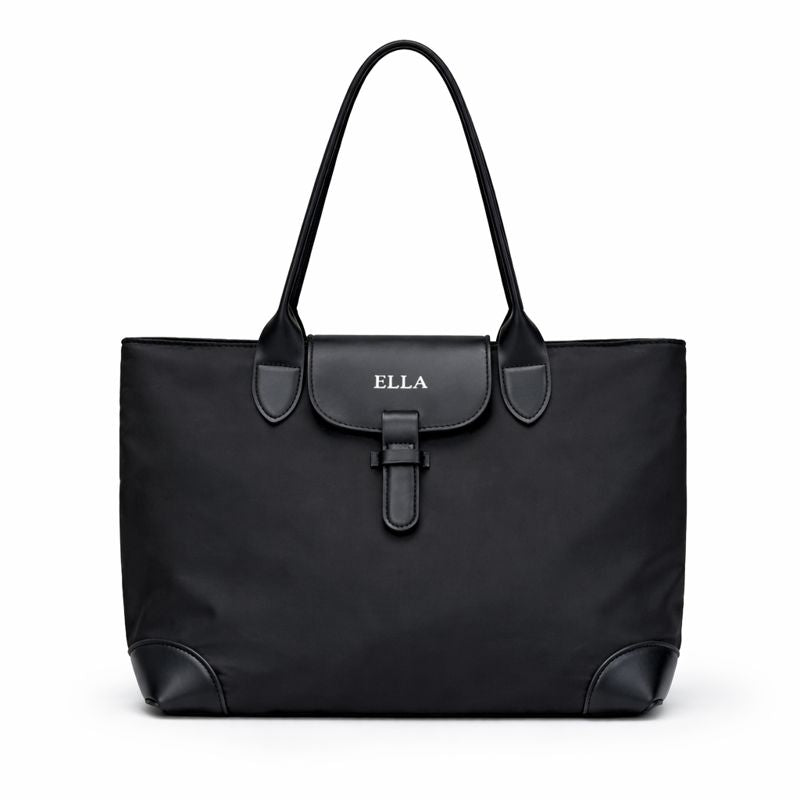 Personalised CARLA Embossed Nylon Tote Shoulder Bag