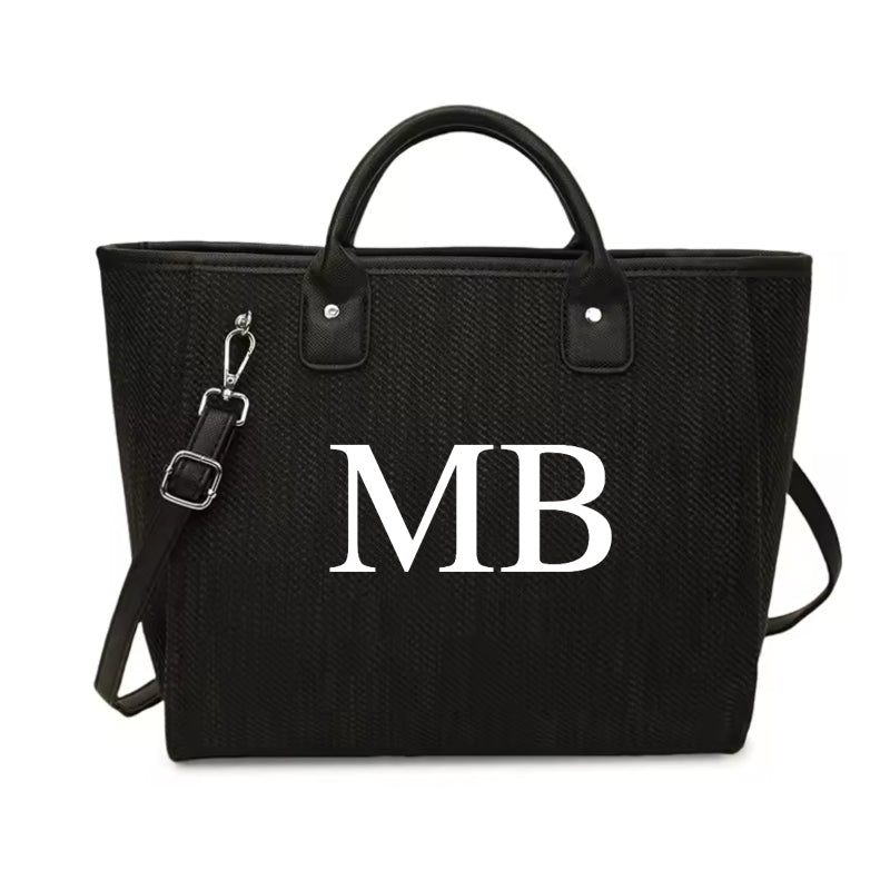 Personalised Large Initial Tote Cross Body Bag