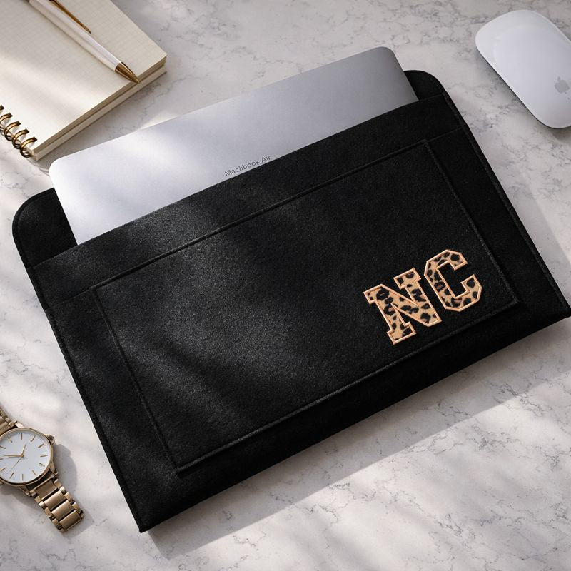 Personalised A4 Felt Document Slip Laptop Case Travel Organiser Sleeve
