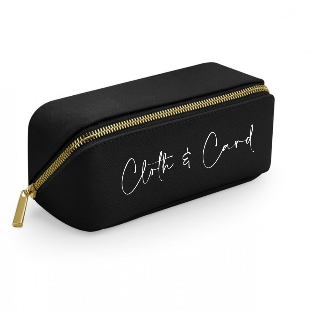 Logo printed saffiano zip case