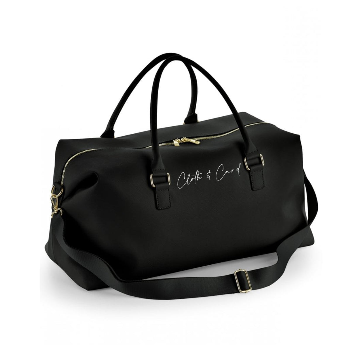 Logo printed saffiano weekender bag