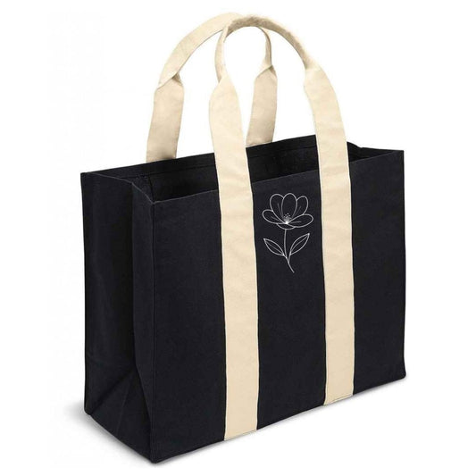 Logo Printed Contrast Tote Bag
