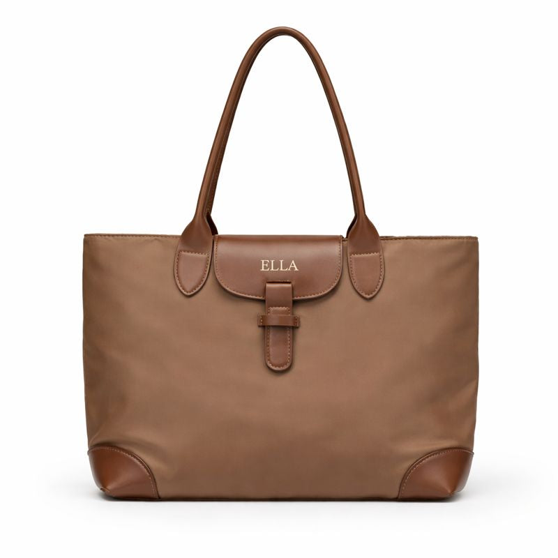 Personalised CARLA Embossed Nylon Tote Shoulder Bag