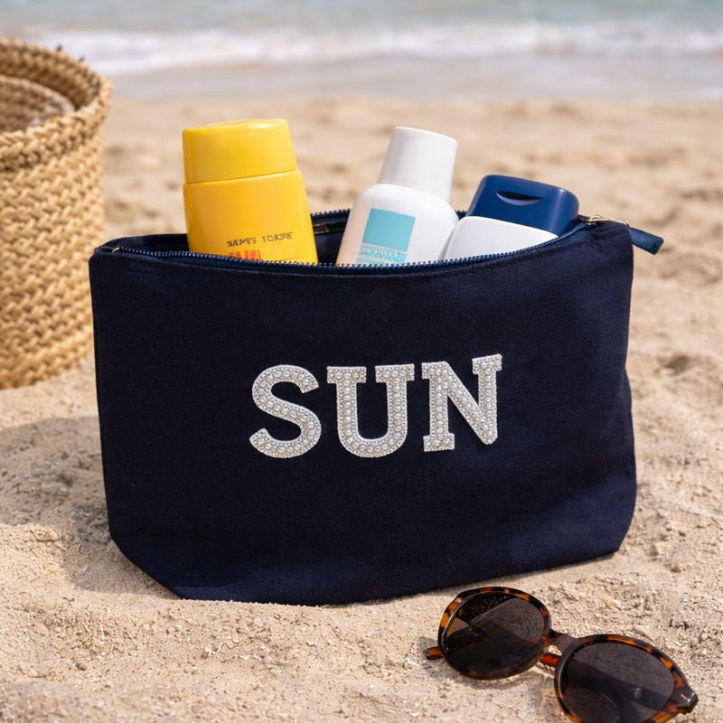 Personalised Patch Canvas Pouch Toiletry Makeup Cosmetic Bag Pencil Case