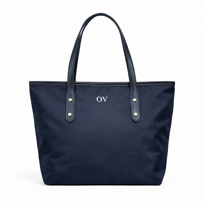 Personalised CHIARA Nylon Gold Button Tote Bags