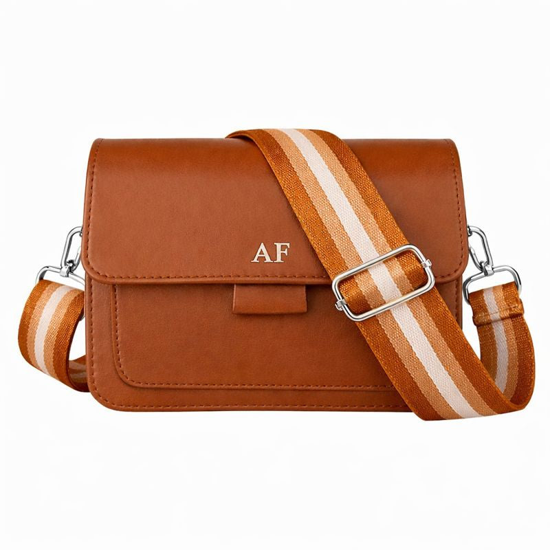 Personalised Mini MICHELLE Embossed Faux Leather Cross Body Bag