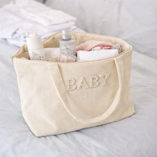 BABY Corduroy Ribbed Large Tote Shoulder Bag