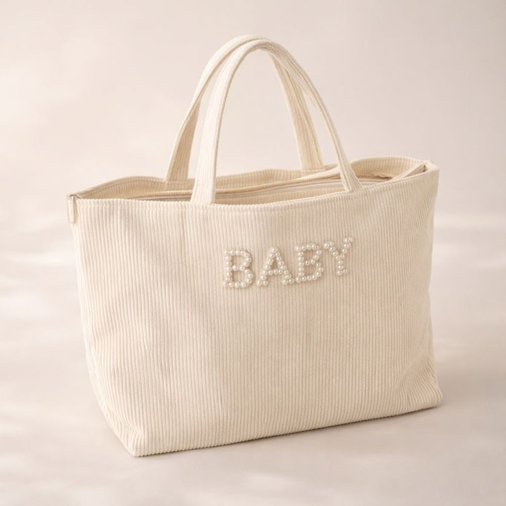 BABY Corduroy Ribbed Large Tote Shoulder Bag