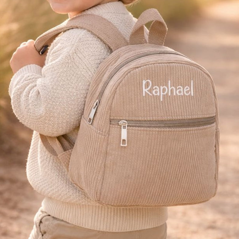 Personalised Children's Corduroy Small Backpack