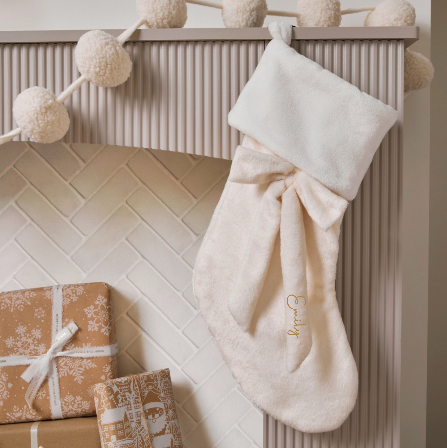 Personalised Velvet Bow Stocking