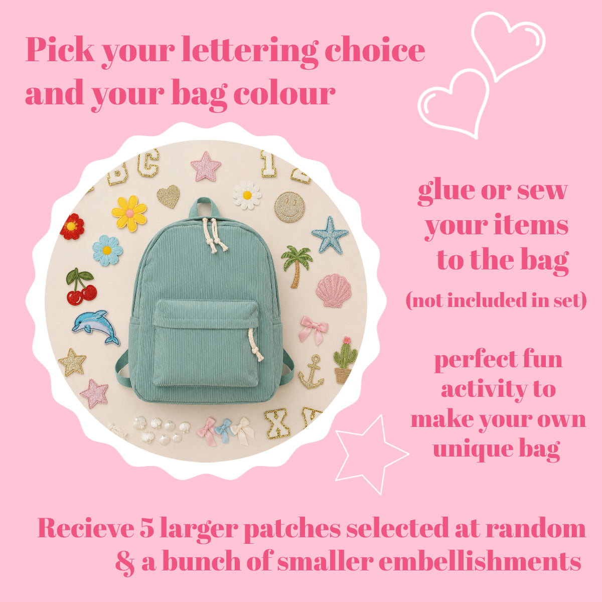 Design Your Own Personalised Backpack Craft Kit