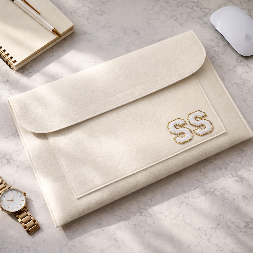 Personalised A4 Felt Document Slip Laptop Case Travel Organiser Sleeve