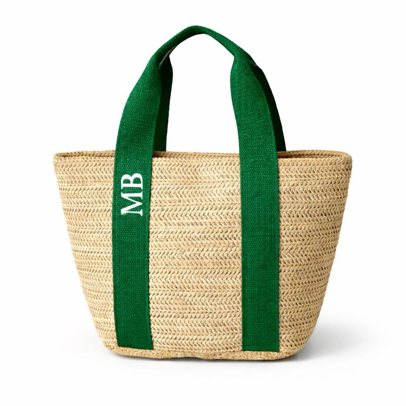Personalised MIA Ribbon Straw Hand Bag