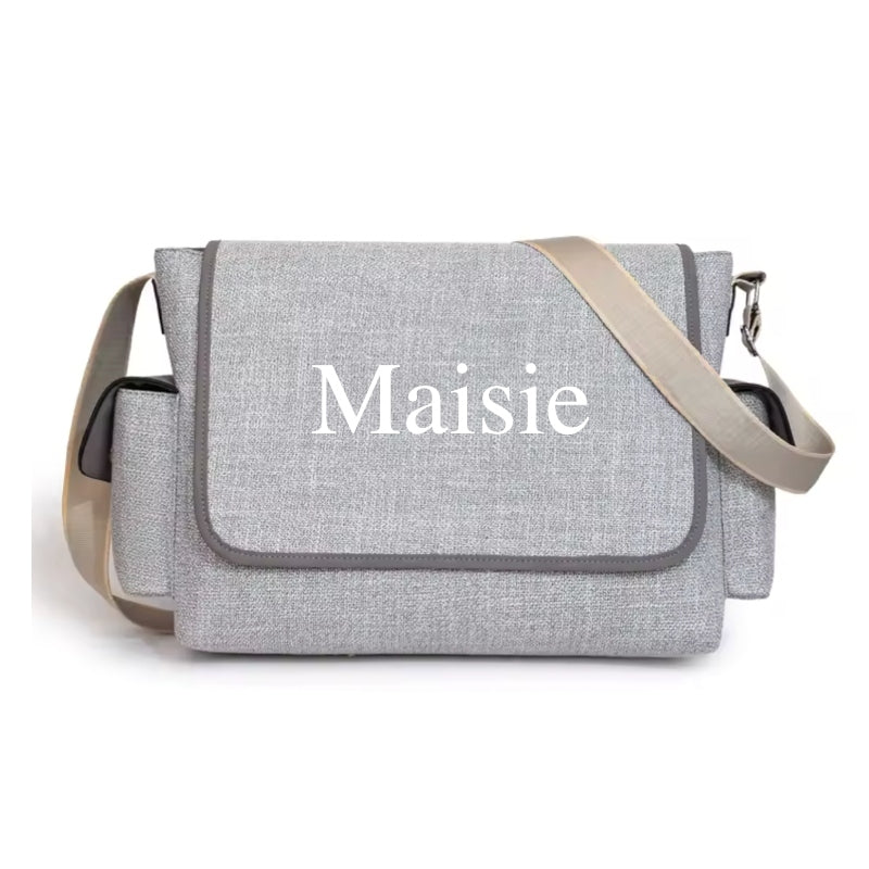 Personalised Canvas Stroller Buggy Nappy Organiser Baby Bag