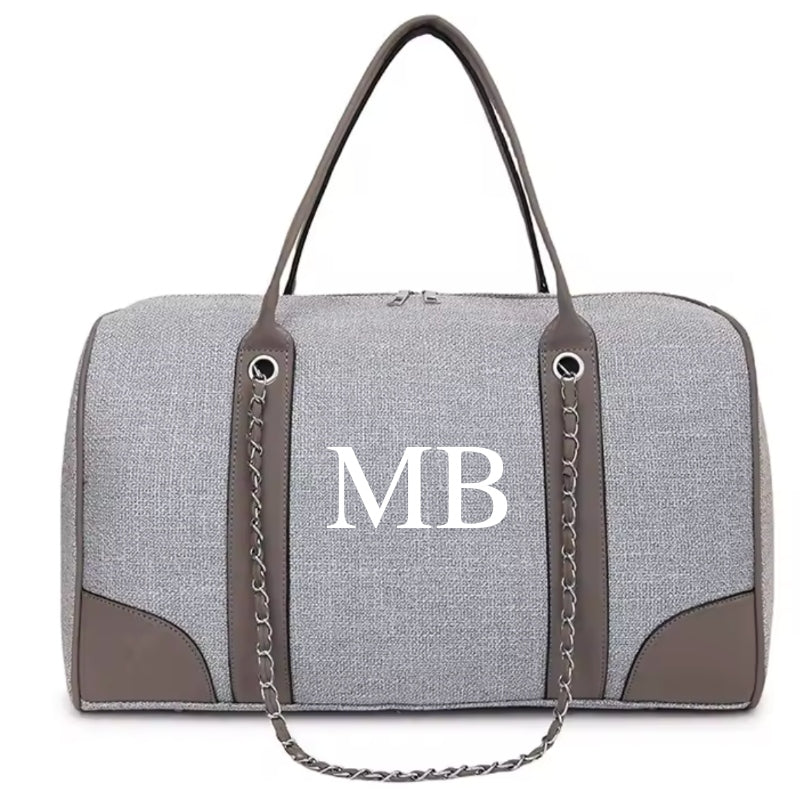 Personalised Large Chain Barrel Duffel Bag