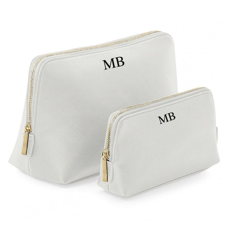Personalised Saffiano Leather Cosmetic Makeup Toiletry Bag