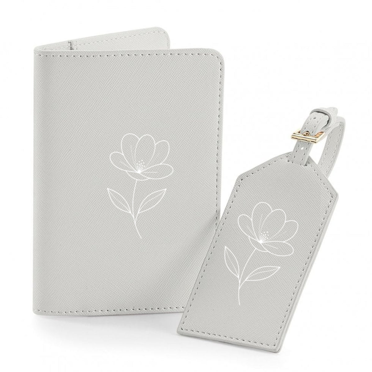 Logo printed saffiano travel set
