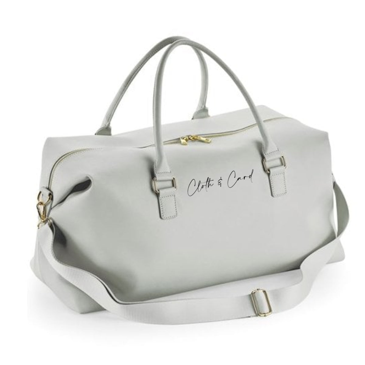 Logo printed saffiano weekender bag