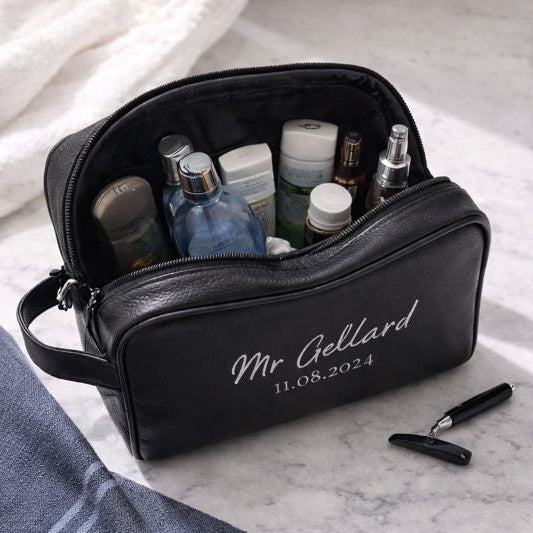 Personalised Mens Mr Groom Wedding Toiletry Wash Bag