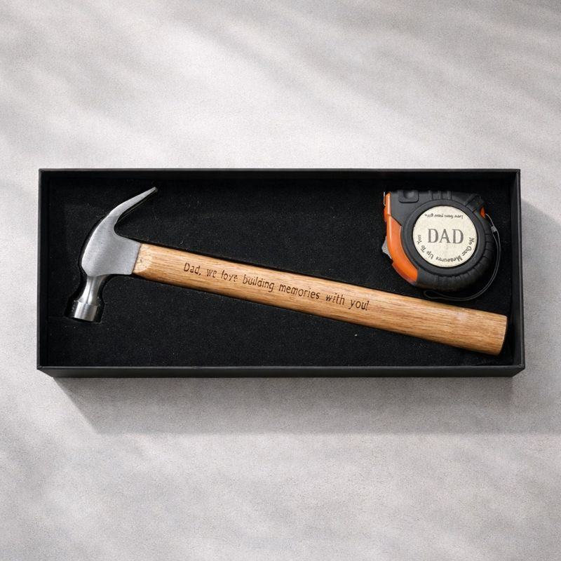 Personalised Engraved Wooden Tool Set