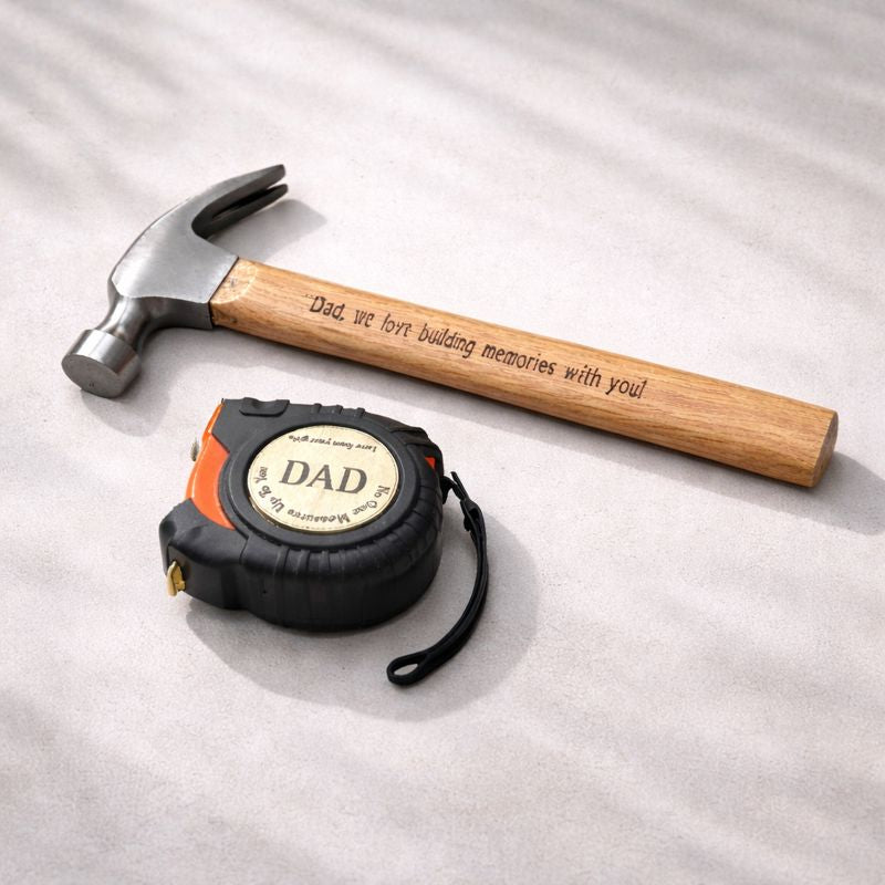 Personalised Engraved Wooden Tool Set