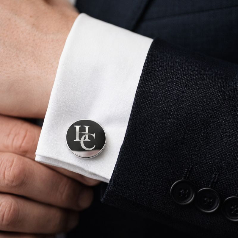 Personalised Men’s Monogram Metal Cufflinks