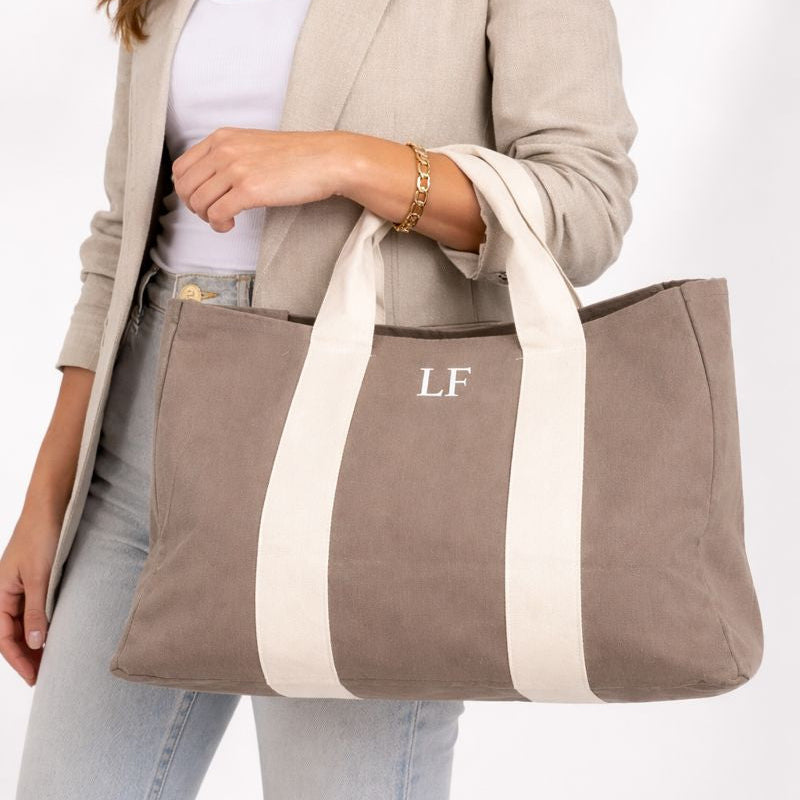 Personalised JENNIFER Large Cotton Contrast Tote Bag