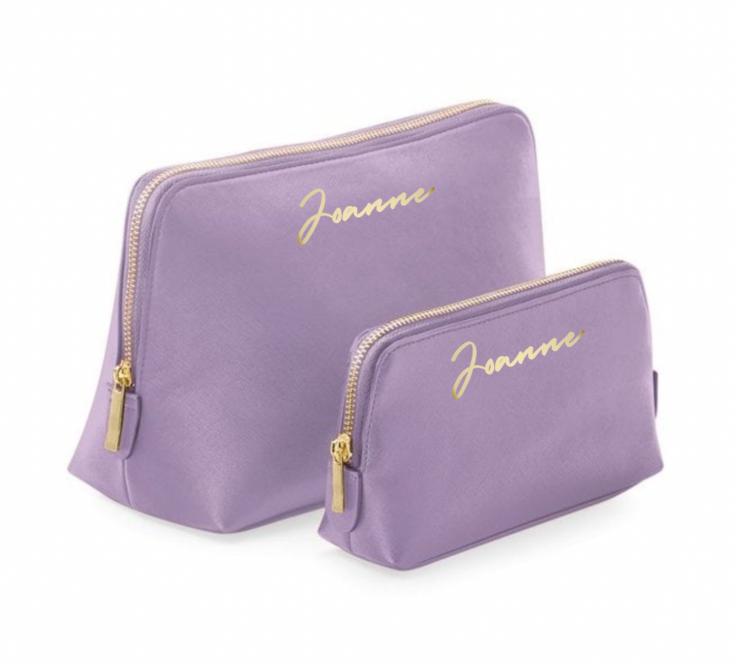 Personalised Saffiano Leather Cosmetic Makeup Toiletry Bag