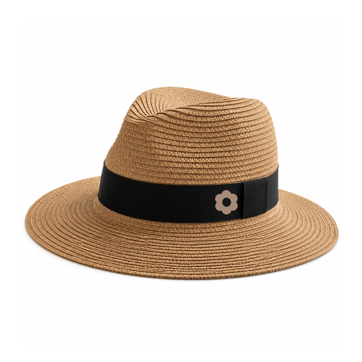 Logo printed fedora sunhat