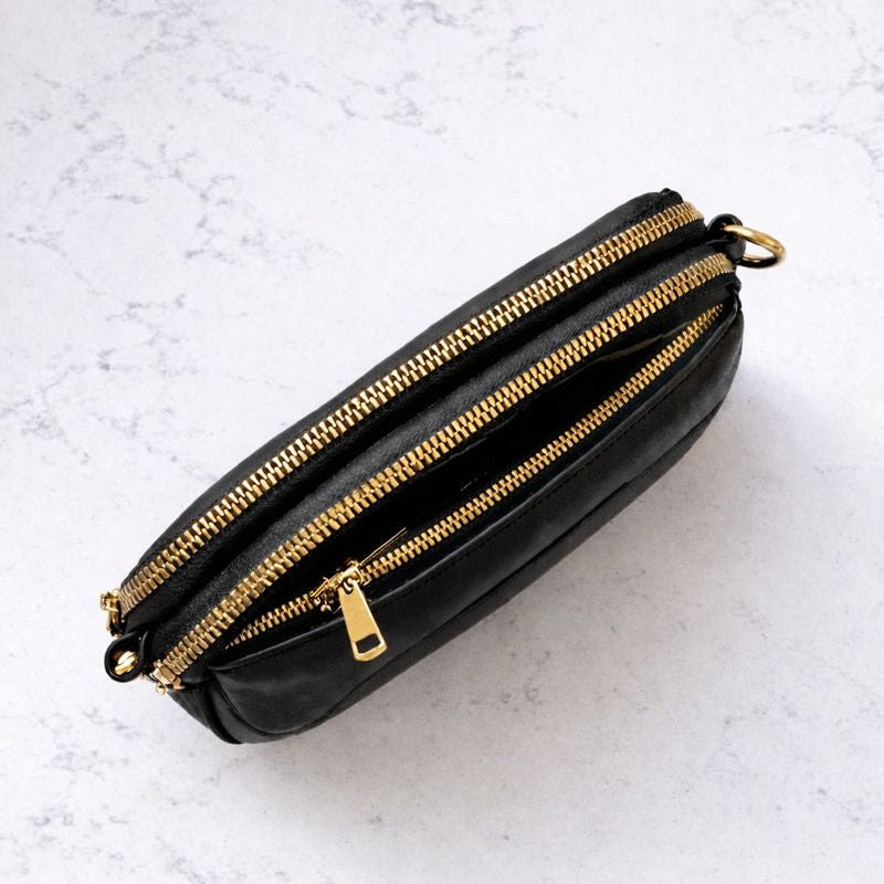 Personalised LOLA Embossed Faux Leather Chevron Cross Body Bag