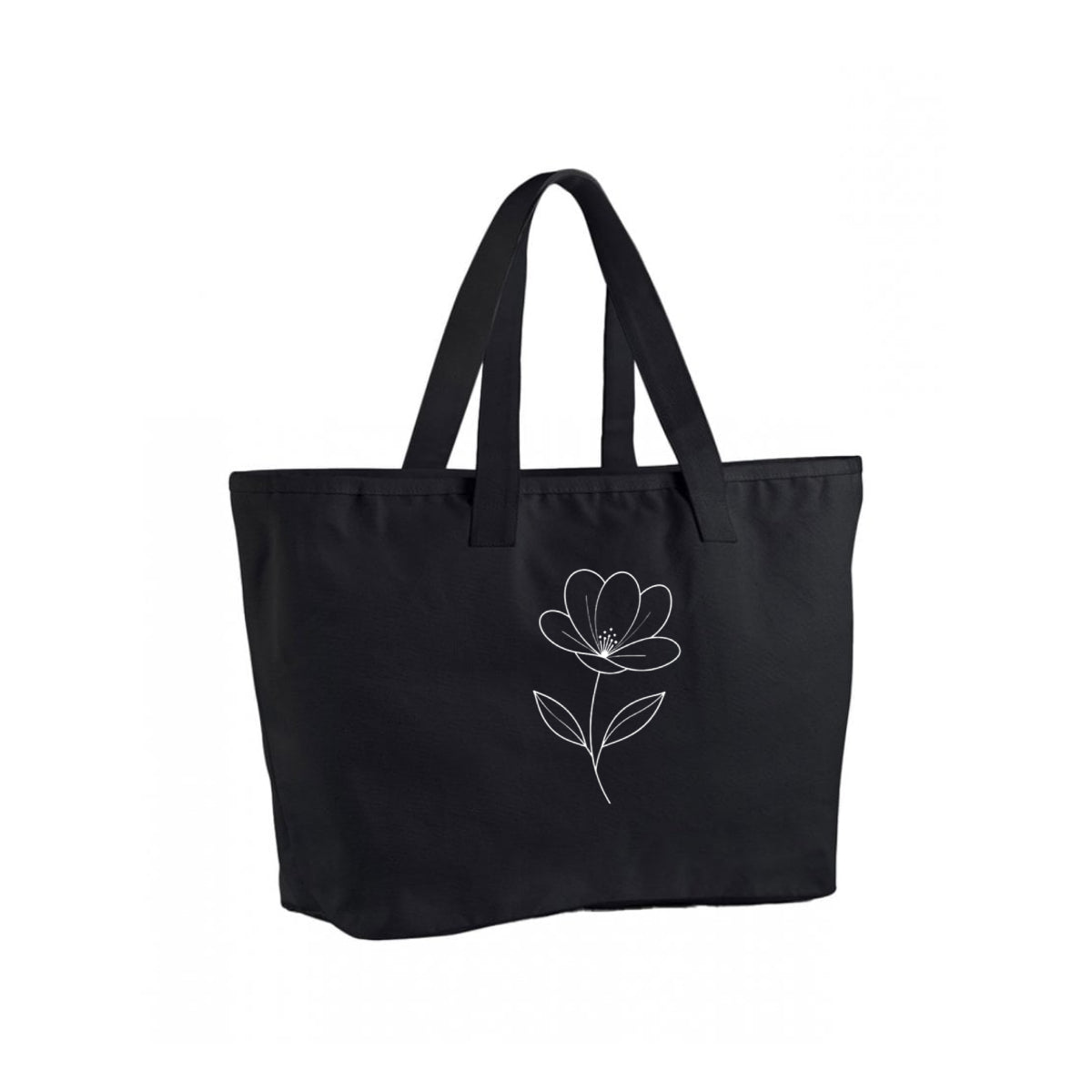 Logo printed large tote bag