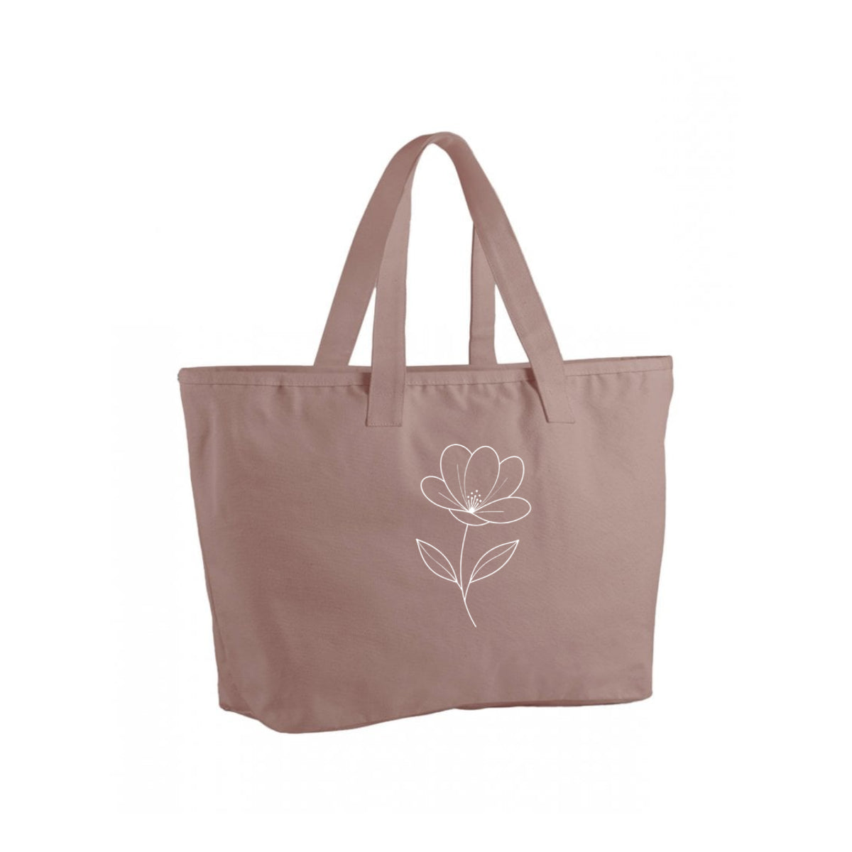 Logo printed large tote bag