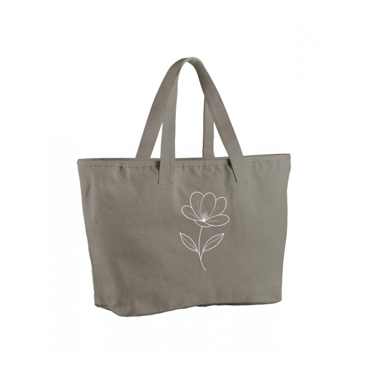 Logo printed large tote bag