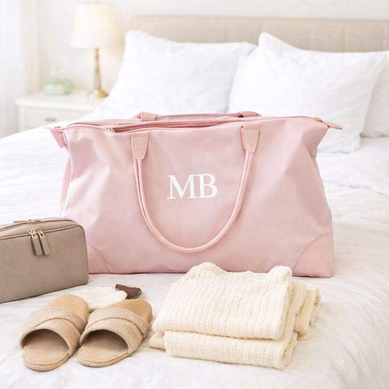 Personalised Large Nylon Tote Bag Weekender Travel Hospital Overnight