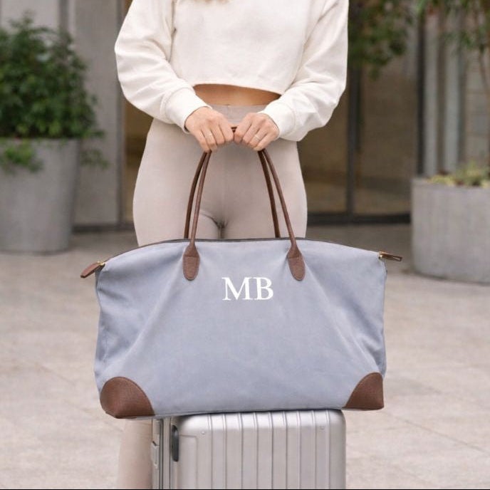 Personalised Large Nylon Tote Bag Weekender Travel Hospital Overnight