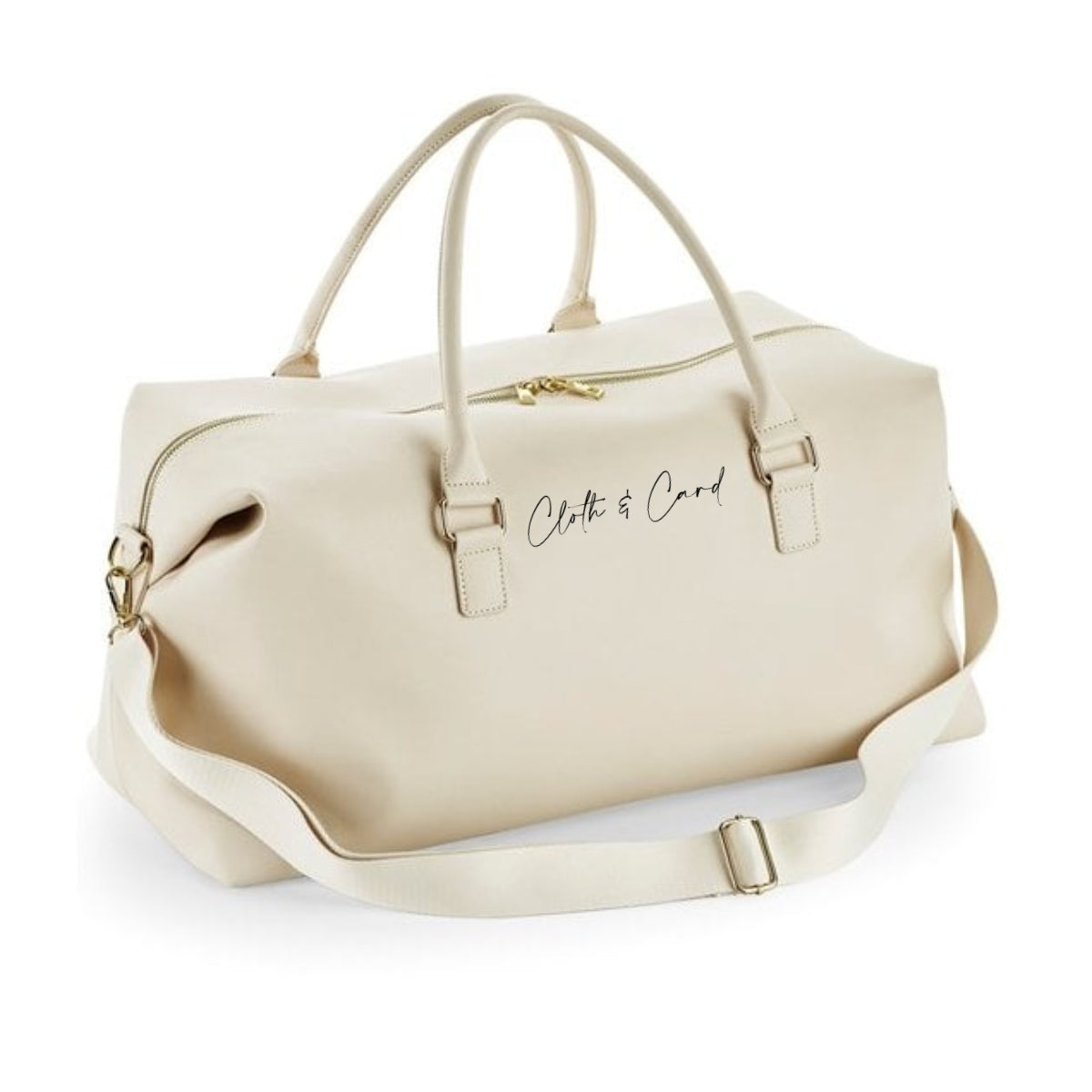 Logo printed saffiano weekender bag