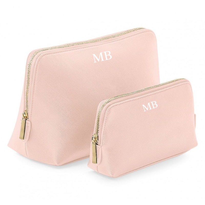 Personalised Saffiano Leather Cosmetic Makeup Toiletry Bag
