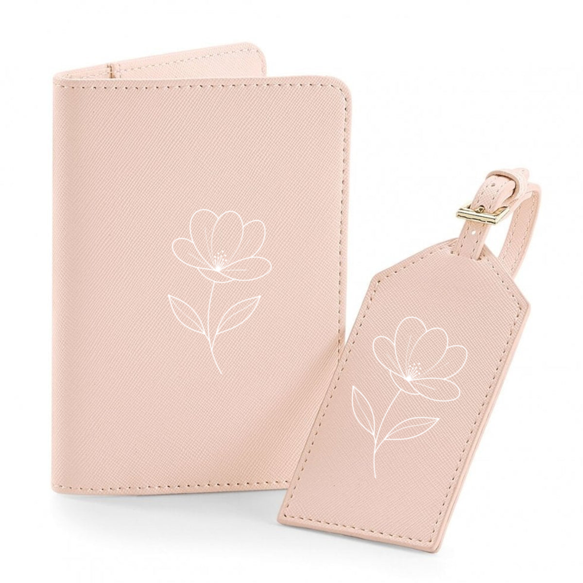 Logo printed saffiano travel set