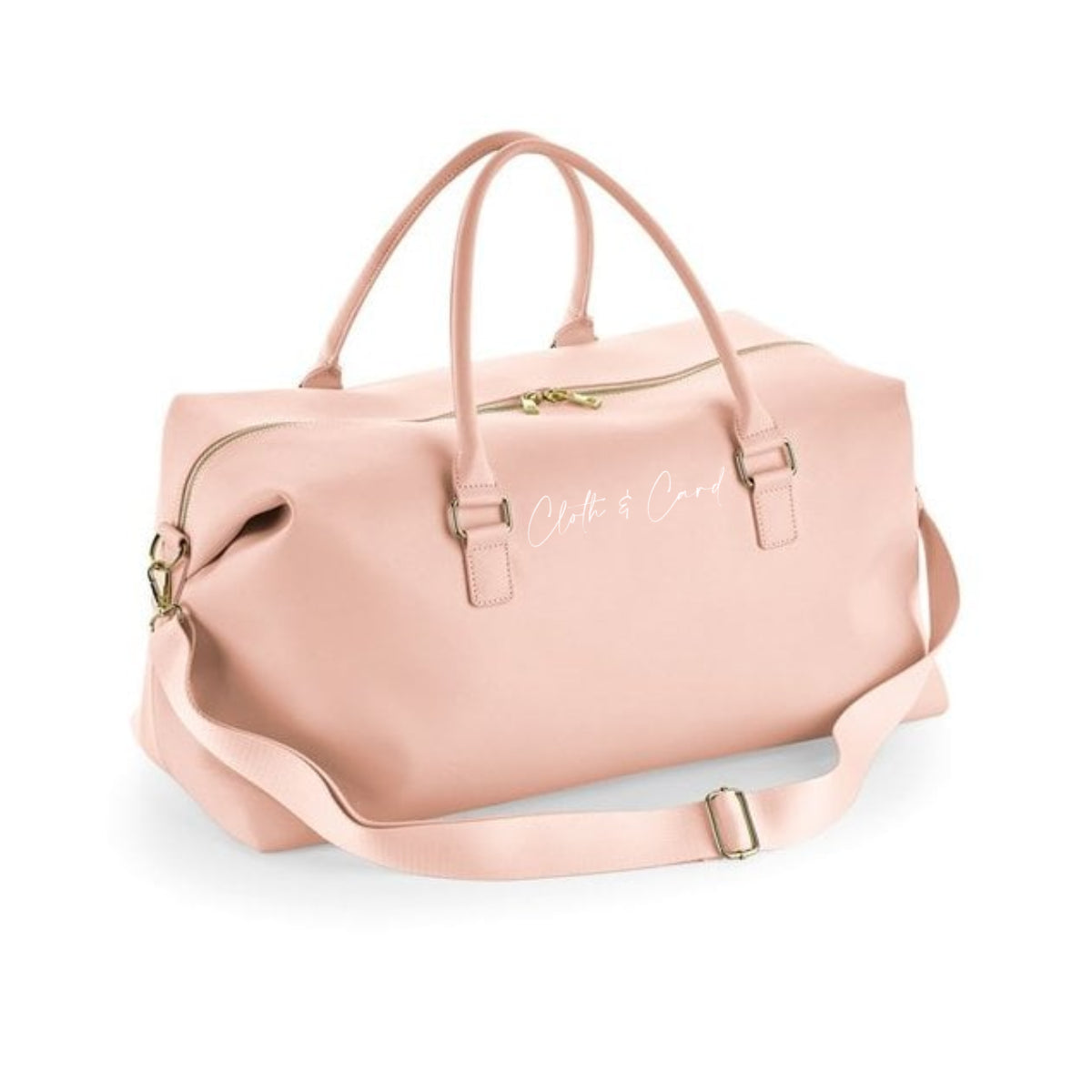 Logo printed saffiano weekender bag