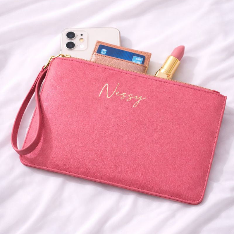 Personalised Saffiano Wristlet Pouch