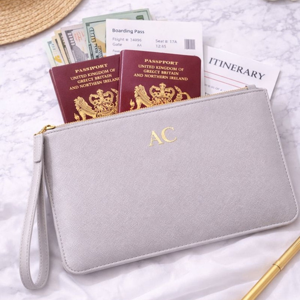 Personalised Saffiano Wristlet Pouch